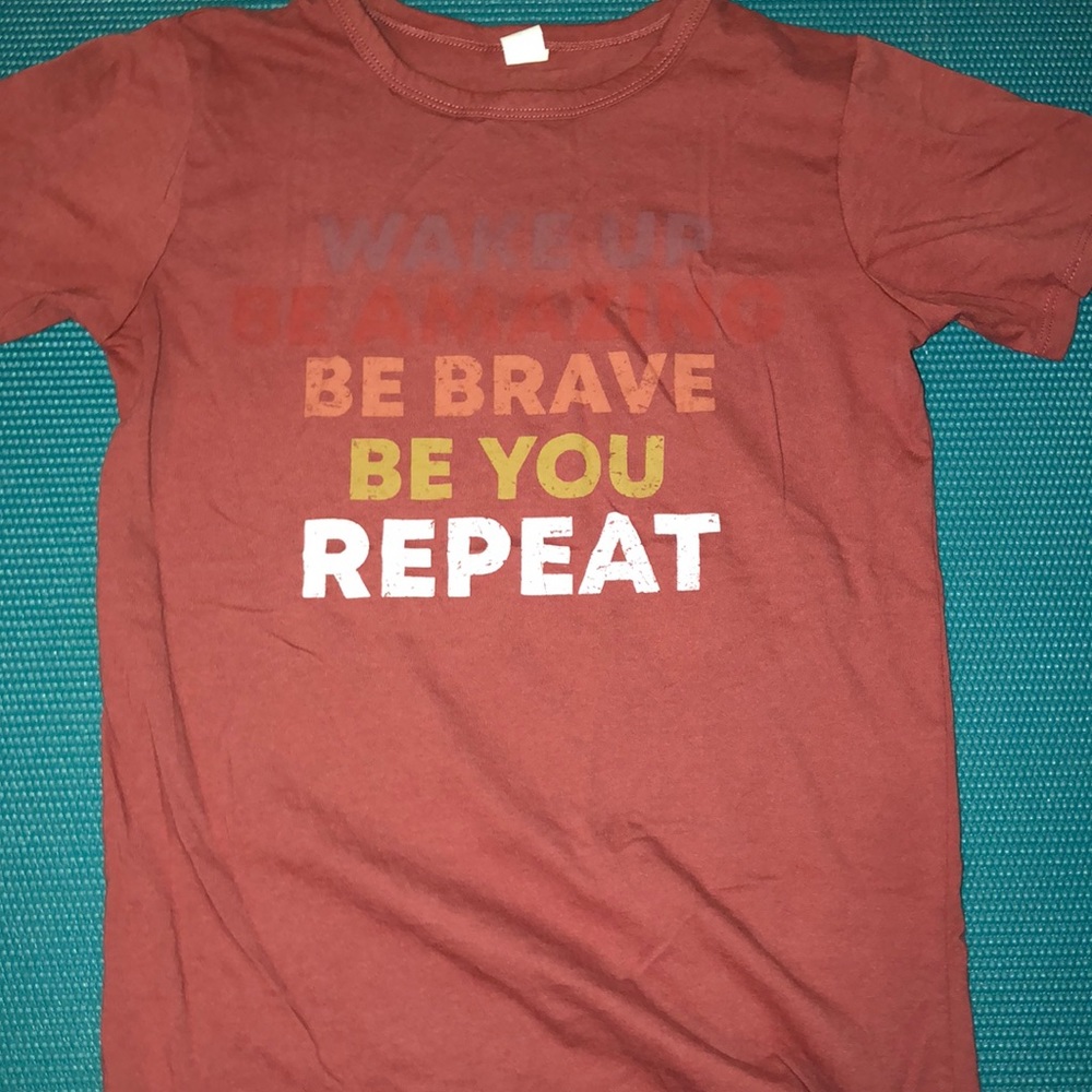 A positive graphic T-shirt